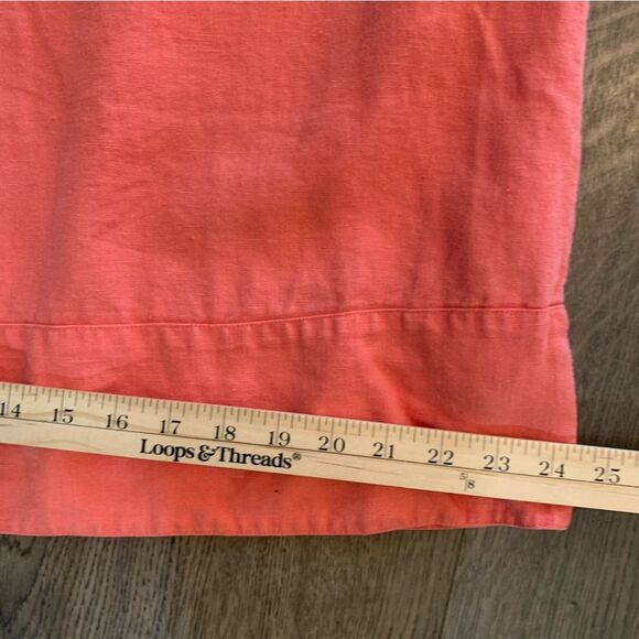 Garnet Hill Linen Dress Women’s 4 Orange Sleeveless Scoop Neck Relaxed. - Picture 11 of 13
